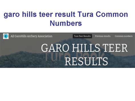 all garo hills teer Result Today Check Tura Teer Result F/R S/R 03:30.